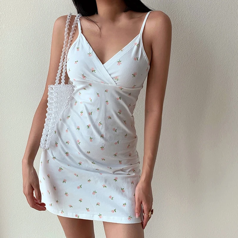 Vintage Floral Cross Dress Ladies Slim Sleeveless V-Neck Summer Sexy Dress Cute Backless Patry Mini Dresses Woman Clothes
Vintage Floral Cross Dress Ladies Slim Sleeveless V-Neck Summer Sexy Dress Cute Backless Patry Mini Dresses Woman Clothes