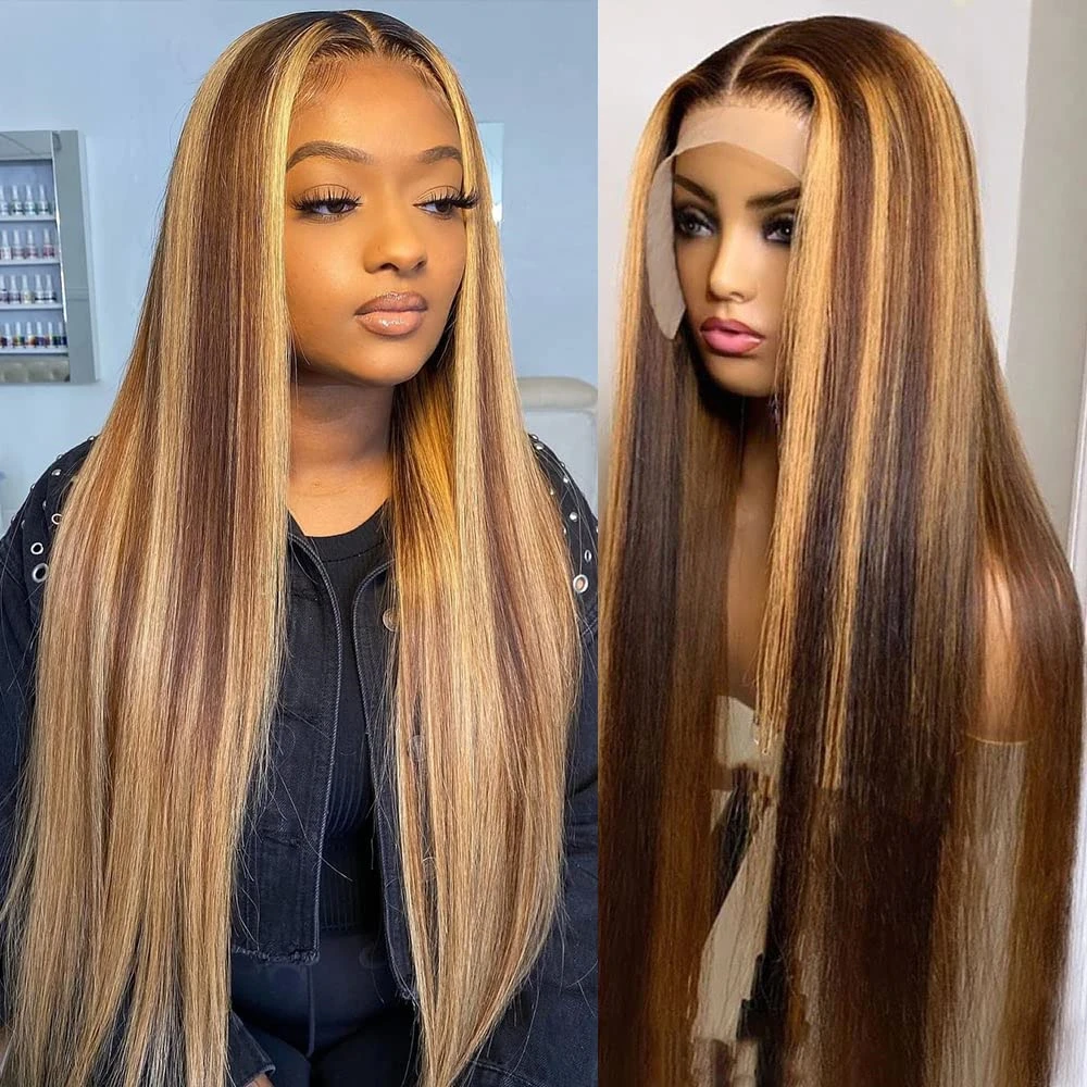 Highlight Straight Lace Front Human Hair Wig For Women Lace Closure Wig Pre Plucked Honey Blonde Colored Lace Frontal Wigs
Highlight Straight Lace Front Human Hair Wig For Women Lace Closure Wig Pre Plucked Honey Blonde Colored Lace Frontal Wigs