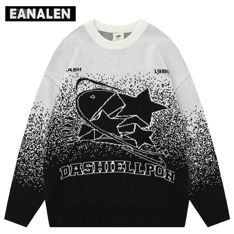 Harajuku Gradient Sweater Men's Winter Jumper Knitted Pullover Retro Gothic Star Graphic Sweater Grandpa Ugly Sweater Women Y2K
Harajuku Gradient Sweater Men's Winter Jumper Knitted Pullover Retro Gothic Star Graphic Sweater Grandpa Ugly Sweater Women Y2K