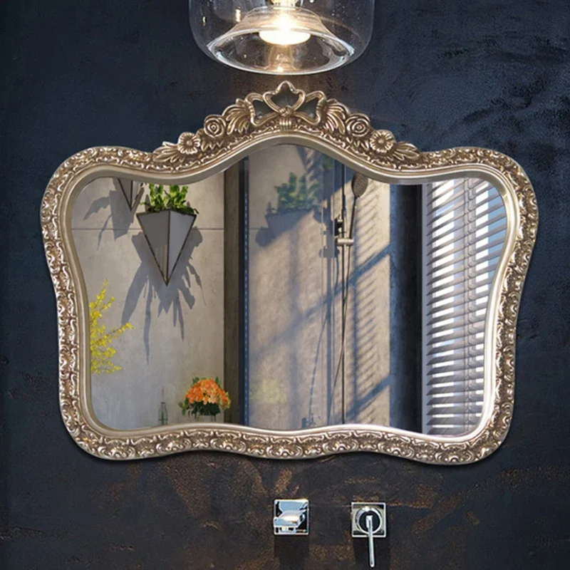 Desktop Hanging Mirrors Living Room Vintage Irregular Design Makeup Bathroom Mirror Flexible Cosmetics Lustro Home Decorations
Desktop Hanging Mirrors Living Room Vintage Irregular Design Makeup Bathroom Mirror Flexible Cosmetics Lustro Home Decorations