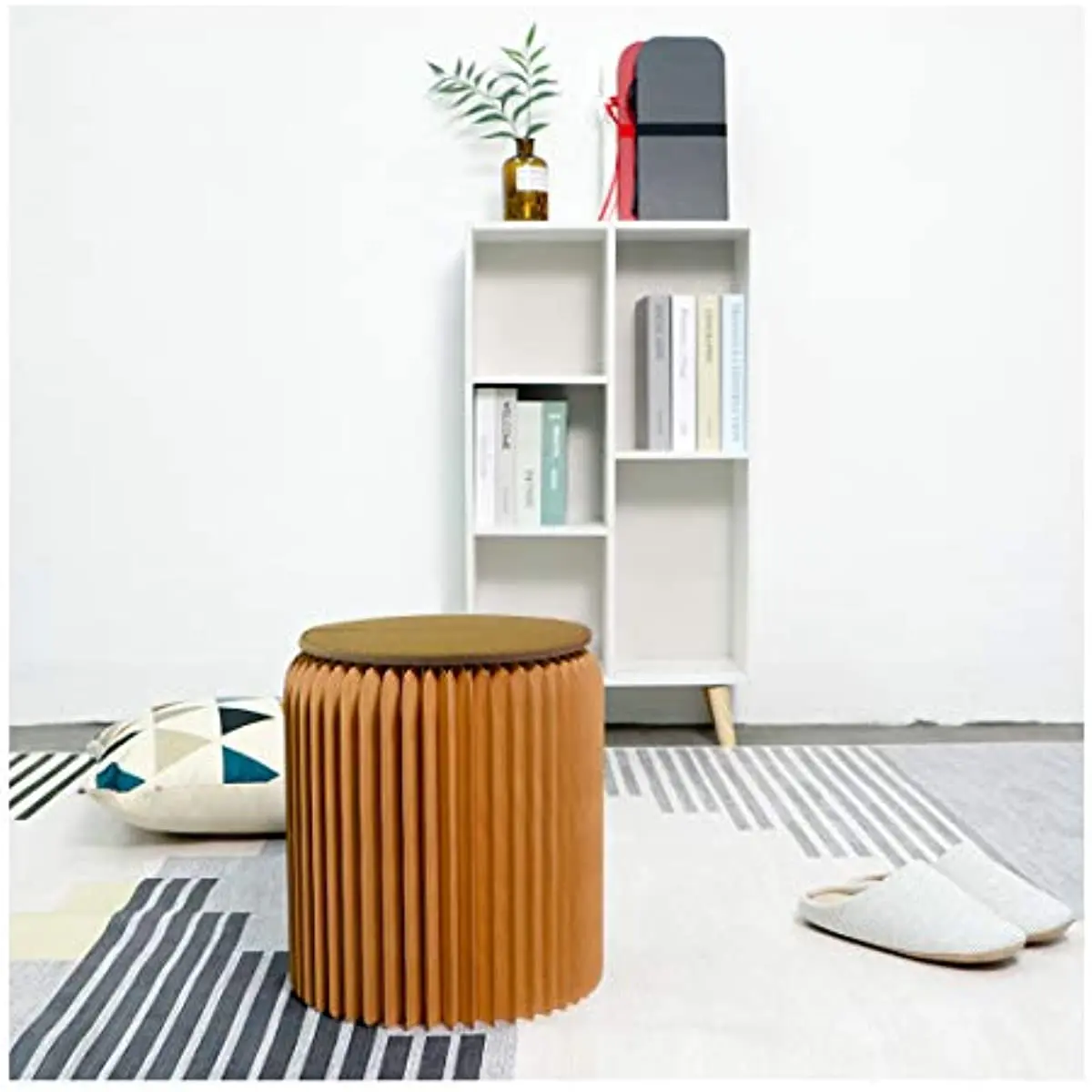 Brown Craft Paper Stool - 11 inch Heigh - Folded Like A Book for Space Saving - Foot Stool Rest, Extra Seat for Living Room, Bed
Brown Craft Paper Stool - 11 inch Heigh - Folded Like A Book for Space Saving - Foot Stool Rest, Extra Seat for Living Room, Bed