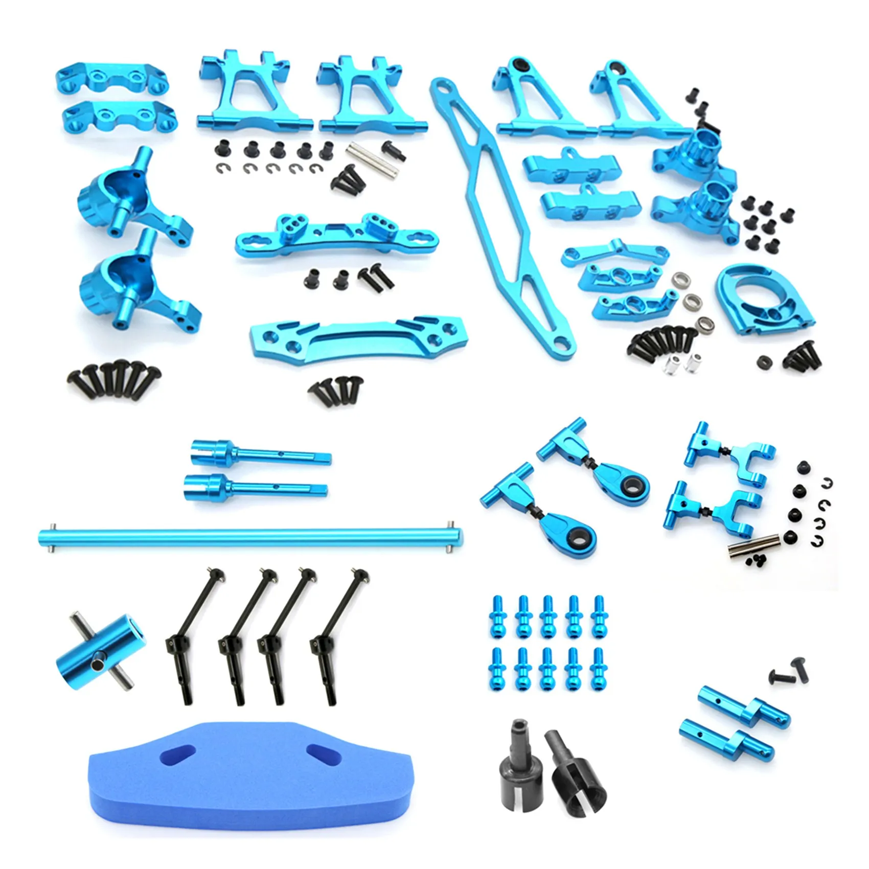 

Metal Modification Accessory Kit Suspension Arms Steering Knuckle Set for Tamiya TT02 TT-02 1/10 RC Car Upgrade Parts,1