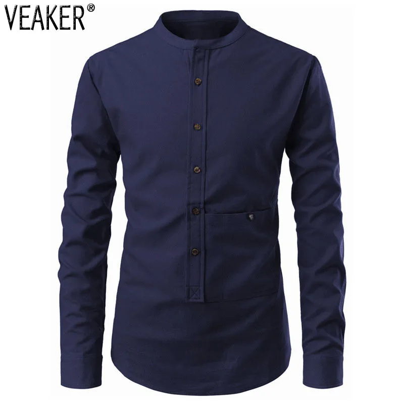 2022 New Men's Slim Fit Solid Color Shirt Male Mandarin Collar Shirts Casual Tops S-2XL
2022 New Men's Slim Fit Solid Color Shirt Male Mandarin Collar Shirts Casual Tops S-2XL