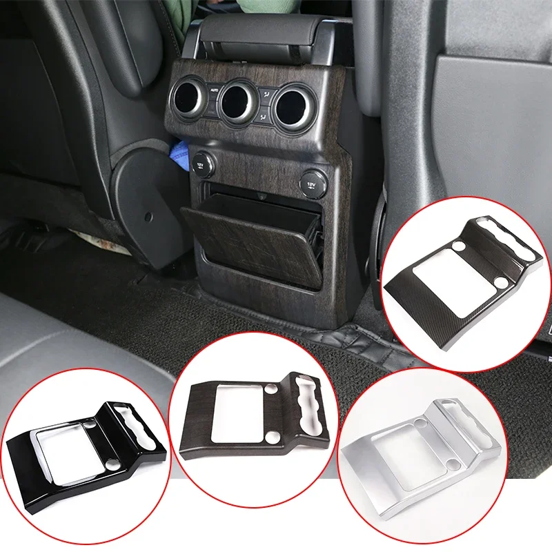 

Хромированный подлокотник из АБС-пластика, 4 цвета, Задняя Крышка вентиляционного отверстия переменного тока, отделка для Land Rover Discovery 5 LR5 2017-2020, аксессуары для стайлинга автомобиля