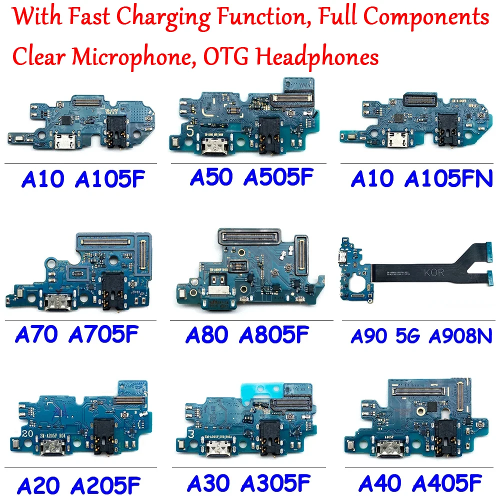 

Новинка для Samsung A10, A20, A30, A40, A50, A70, A80, A90, быстрое зарядное устройство USB, порт для зарядки, док-разъем, микрофонная плата, гибкие кабели