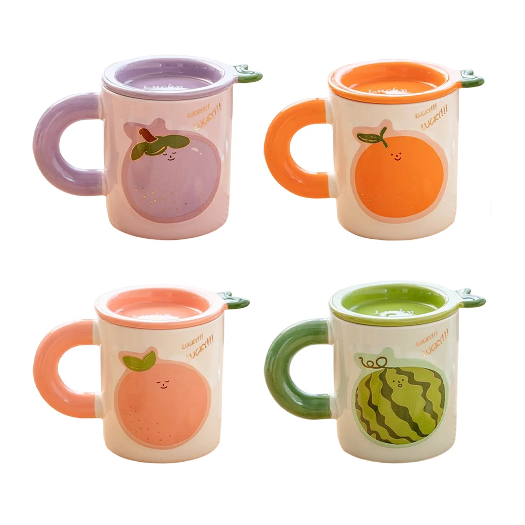 

Керамическая кружка для кофе, чая, воды, креативные кружки, чашка для фруктов, овсянки, фарфоровые кухонные и офисные чашки, домашние оранжевые