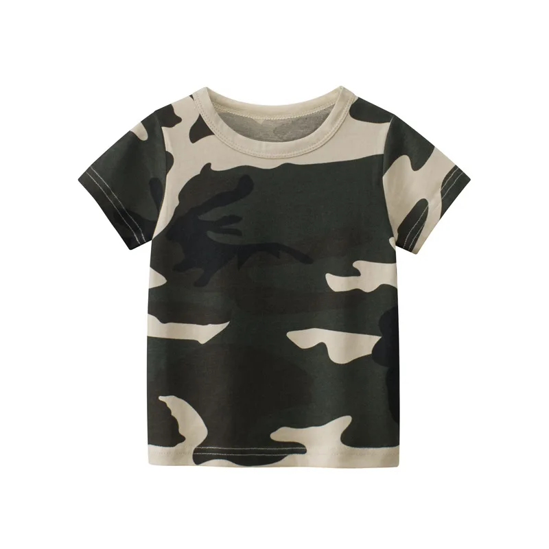 

Children Clothes T-shirt Camouflage Color Summer 2023 New Boys T-shirt 2-6Year Kids Short Sleeve Tops Baby Girls Costume