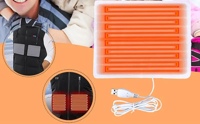 USB electric vest heating element 17.5x14cm Safety 5V Winter Carbon Fiber Clothing Heating Pad For Clothes Jacket
USB electric vest heating element 17.5x14cm Safety 5V Winter Carbon Fiber Clothing Heating Pad For Clothes Jacket