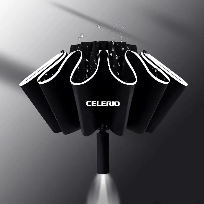 

Полностью автоматический УФ-зонт с фонариком, светоотражающие зонты с полосой заднего хода для Suzuki Celerio 2014-2020, аксессуары