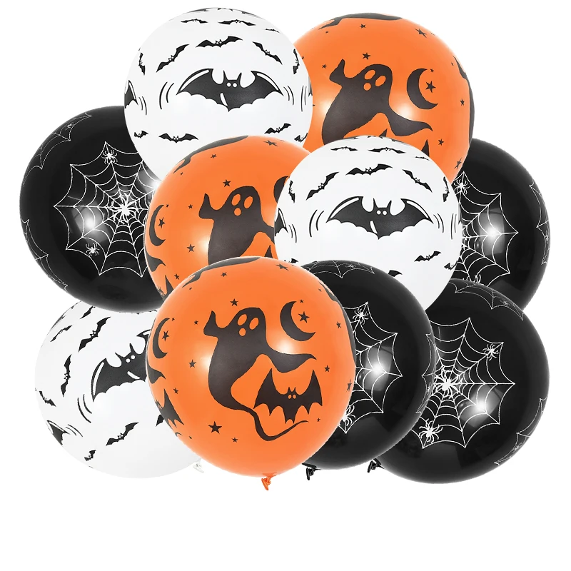 100Pcs 12inch Halloween Balloons White Spider Web Bat Ghost Latex Ballon Happy Halloween Party Home Bar Decor Globos Horror Prop
100Pcs 12inch Halloween Balloons White Spider Web Bat Ghost Latex Ballon Happy Halloween Party Home Bar Decor Globos Horror Prop