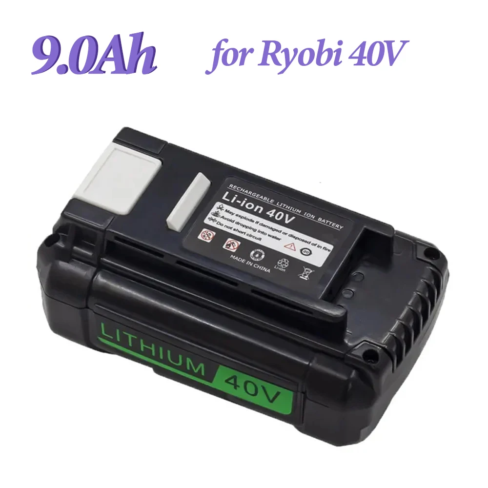 

40V Power tool battery 9000mAh Li-ion rechargeable battery for Ryobi 40v op4050 op40401 ry40200 op4050a ry40400 ry40502