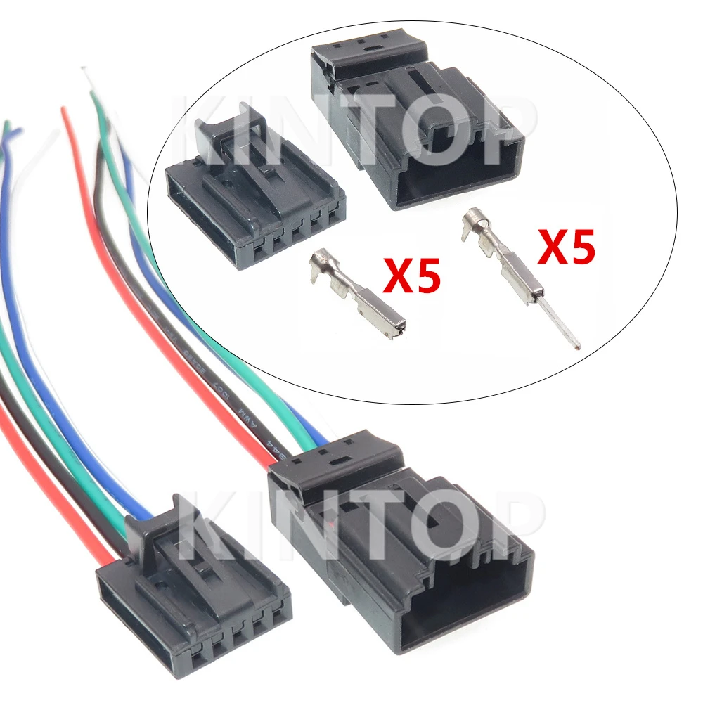 

1 Set 5 Pins 8R0973705 AC Assembly Car Steering Wheel Male Plug Female Socket with Cables 8R0973605 1418778-2 1563569-1