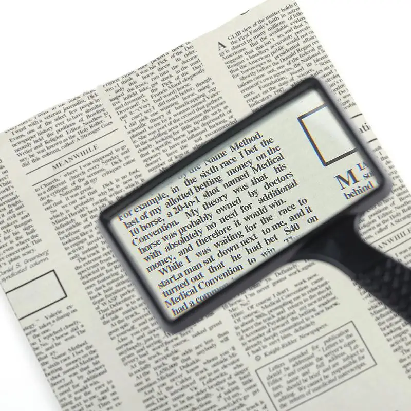 10X Handheld Square Reading Magnifier Magnifying Glass Loupe 84026 ABSGlass Lens 10times Magnifier For Books Newspaper
10X Handheld Square Reading Magnifier Magnifying Glass Loupe 84026 ABSGlass Lens 10times Magnifier For Books Newspaper