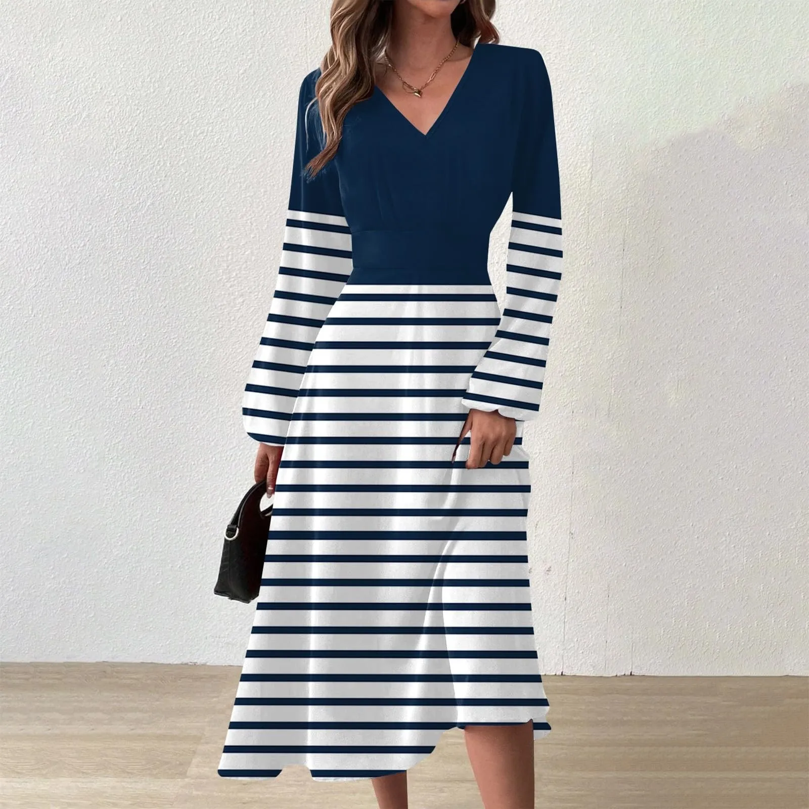 Womens Casual Elegant Print Style Waist Long Sleeve Dress For Women Loose Sleeve Dress
Womens Casual Elegant Print Style Waist Long Sleeve Dress For Women Loose Sleeve Dress