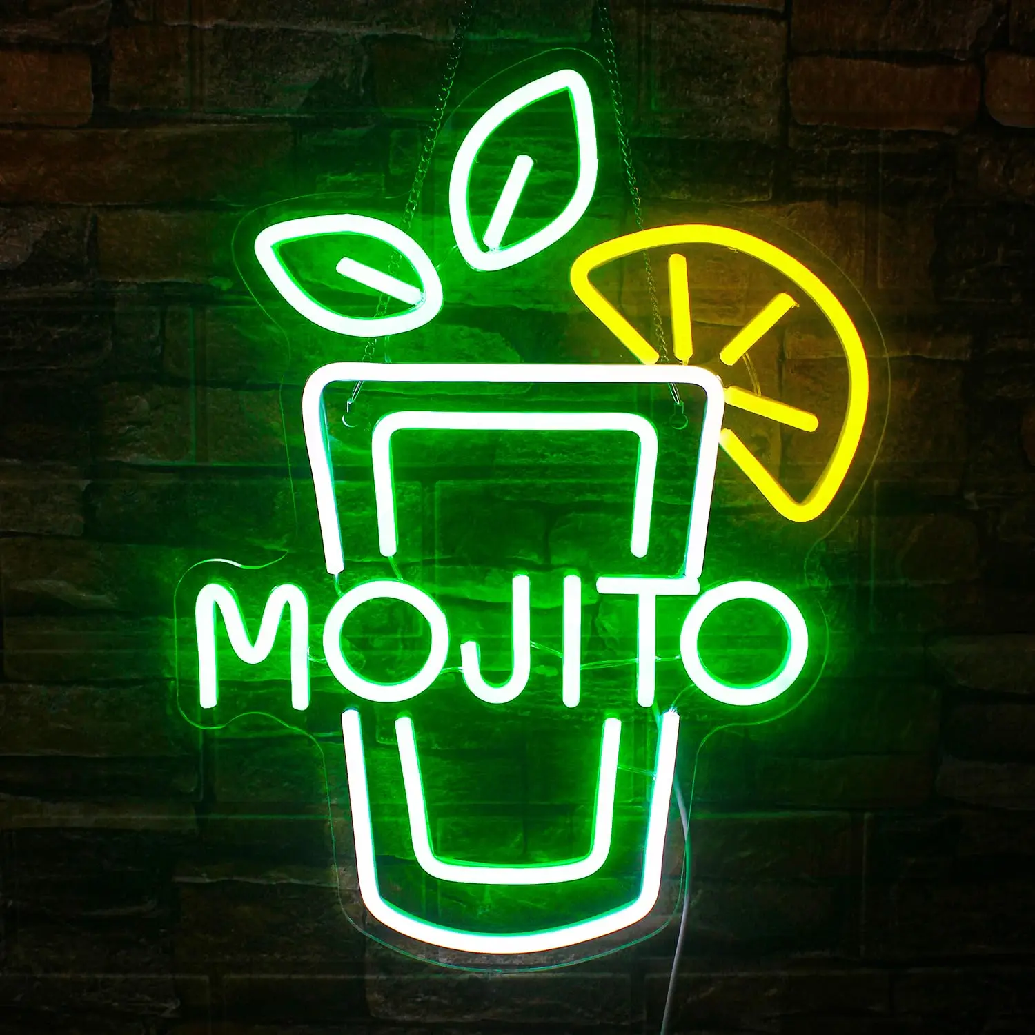 

Cocktails Neon Sign, Green Mojito LED Sign Dimmable Drink Neon Lights for Beer Bar Cheer Club Shop Hotel Pub Party Wall Decor