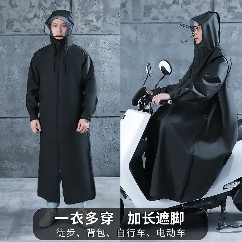 

Дождевик из ЭВА с электроаккумулятором для мужчин и женщин, пончо от дождя для езды на мотоцикле, длинный полноразмерный непромокаемый жакет, костюм, дождевик для взрослых