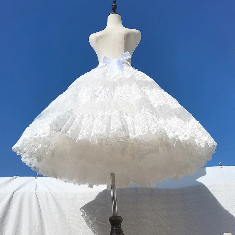 

Lolita Petticoats Women Carmen Violent Boneless Soft Veil Long Gorgeous Fluffy Skirt Wedding Crinoline Autumn Winter Underskirt