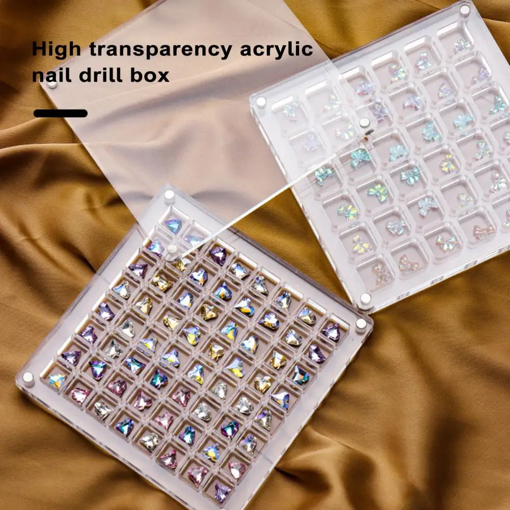 Acrylic Nail Rhinestone Box Grid Easy Access Clear Storage Tool Organizer Eco-friendly Nail Rhinestone Box
Acrylic Nail Rhinestone Box Grid Easy Access Clear Storage Tool Organizer Eco-friendly Nail Rhinestone Box