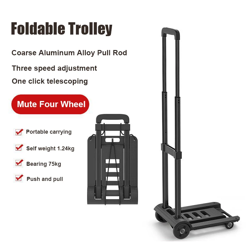 Foldable Hand Trolley Strong Load-Bearing Protable Cart With Wheels Luggage Moving Shopping Express Delivery Household Gardening
Foldable Hand Trolley Strong Load-Bearing Protable Cart With Wheels Luggage Moving Shopping Express Delivery Household Gardening