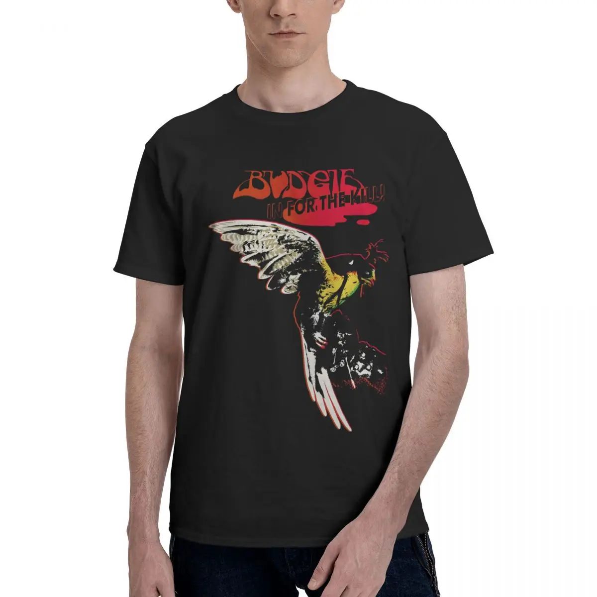 Футболка мужская с графическим рисунком, хлопковая тенниска в стиле Budgie Band In For The Kill _ y2k, винтажная Роскошная летняя одежда для мужчин 
Футболка мужская с графическим рисунком, хлопковая тенниска в стиле Budgie Band In For The Kill _ y2k, винтажная Роскошная летняя одежда для мужчин