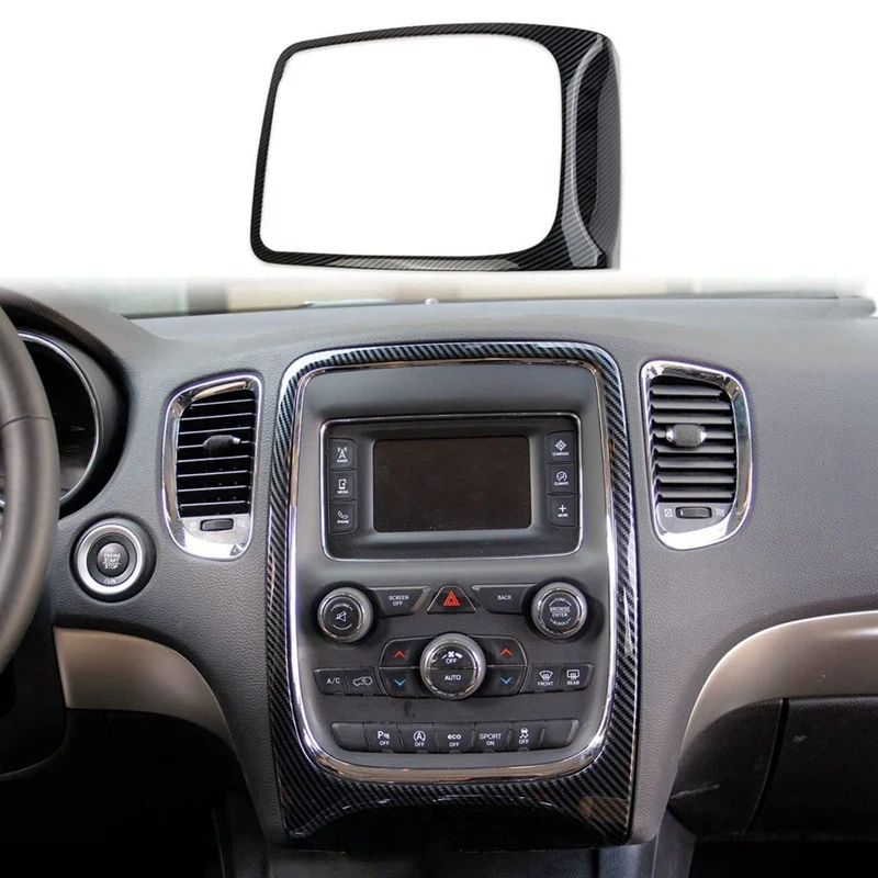 

Автомобильная панель GPS навигации рамка Крышка обшивка Для Dodge Durango 2014-2020 аксессуары комплекты деталей ABS углеродное волокно