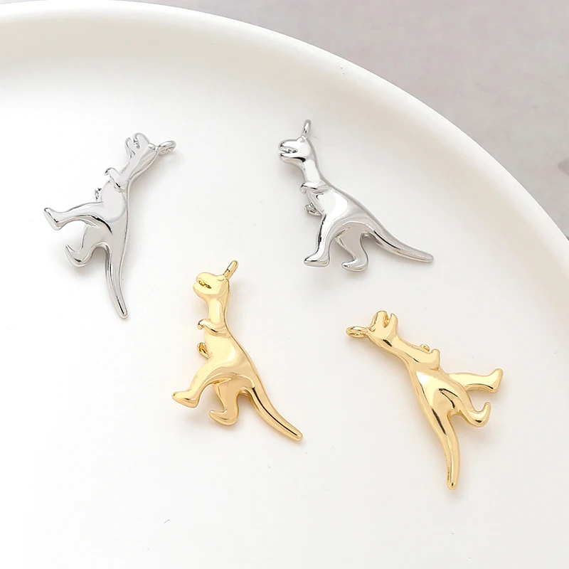 4 Pieces Copper Plated 18k Gold Creative Three-dimensional Dinosaur Pendant DIY Made Jewelry Discovery Accessories Materials
4 Pieces Copper Plated 18k Gold Creative Three-dimensional Dinosaur Pendant DIY Made Jewelry Discovery Accessories Materials