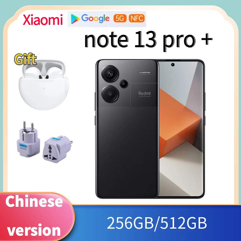 

[Телефон] Xiaomi Redmi Note 13 Pro plus + 1,5 МП, экран K, Snapdragon 7s, 67 Вт, зарядка 16 Гб/1 ТБ, китайская версия