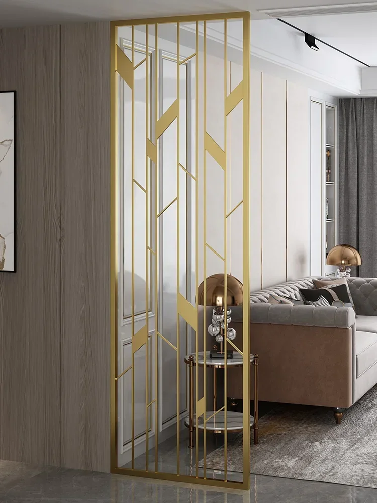 Luxury metal stainless steel screen partition living room simple modern porch decorative hollow grille
Luxury metal stainless steel screen partition living room simple modern porch decorative hollow grille