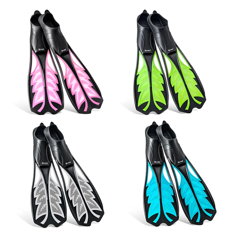 

Top!-WAVE Snorkeling Professional Long Flippers Blade Fin Soft Rubber For Adults Kids Water Sport Diving Fins Swimming Training