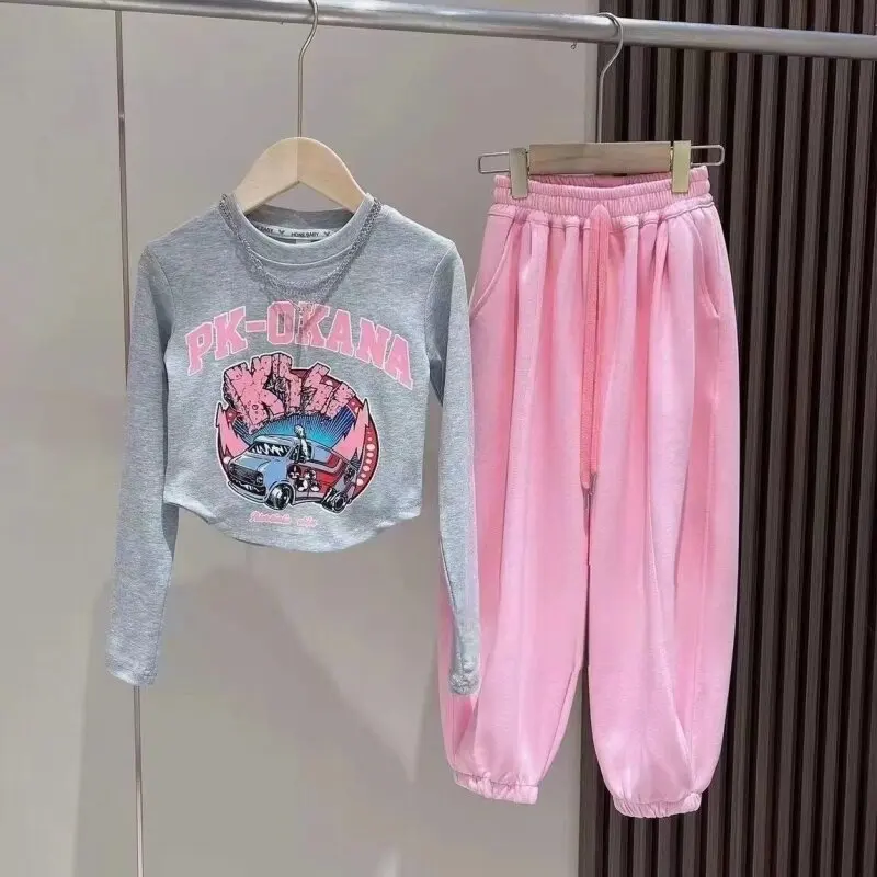 Girls Clothing Suit Children Long-Sleeved Shirt Pants 2Pcs Sets Baby Loungewear Fashion Spring Outfits 2 4 6 7 T
Girls Clothing Suit Children Long-Sleeved Shirt Pants 2Pcs Sets Baby Loungewear Fashion Spring Outfits 2 4 6 7 T