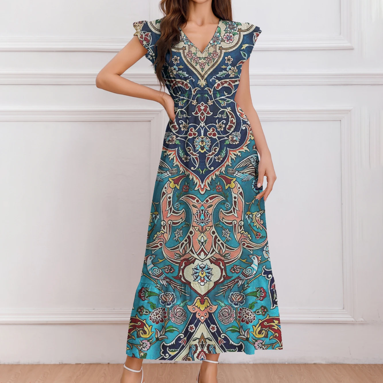 2024 Vintage Women's Dresses Ethnic Printed Summer Elegant Dress Feamle Short Sleeve Dresses Fashion Oversized Clothes
2024 Vintage Women's Dresses Ethnic Printed Summer Elegant Dress Feamle Short Sleeve Dresses Fashion Oversized Clothes
