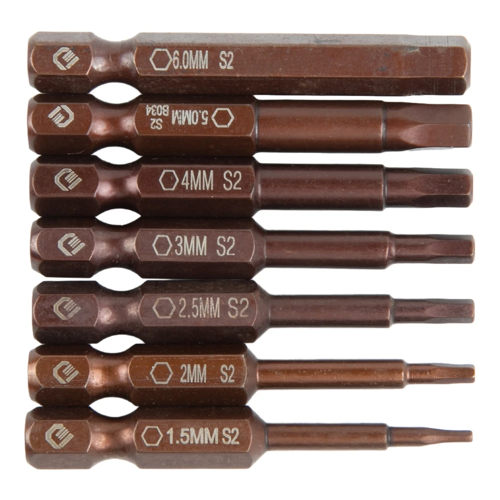 7pcs Hexagon Screwdriver Bit Quick Change Impact Driver Power Drill 50mm H1.5-H6 Drill Screw Driver Bit Hand Repair Tools
7pcs Hexagon Screwdriver Bit Quick Change Impact Driver Power Drill 50mm H1.5-H6 Drill Screw Driver Bit Hand Repair Tools