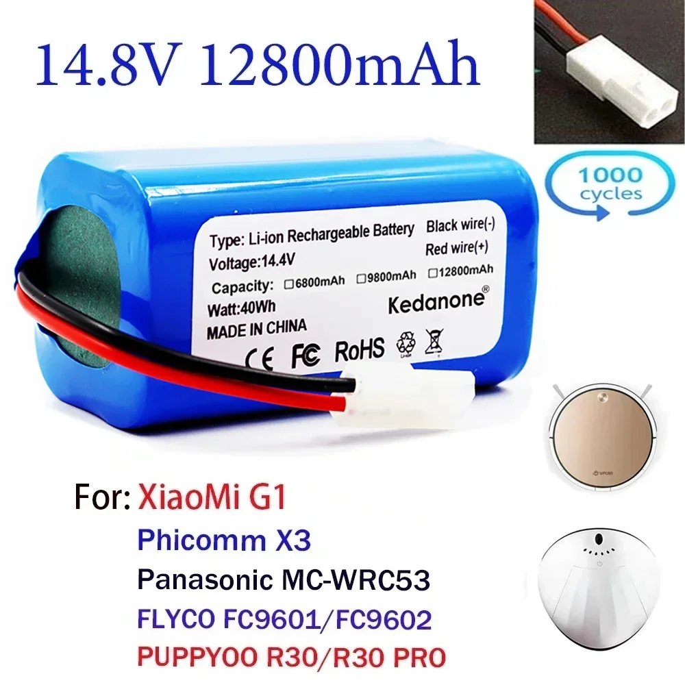 

For Original Xiaomi Replacement Battery H18650CH-4S1P For XIOMI MIJIA Mi Robot Vacuum-Mop Essential G1 MJSTG1, SKV4136GL 2600mAh