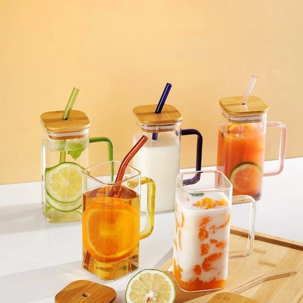 400ML Square Glass with Lid and Straw Borosilicate Transparent Breakfast Milk Mug Party. Beer Coffee Drinking Glasses
400ML Square Glass with Lid and Straw Borosilicate Transparent Breakfast Milk Mug Party. Beer Coffee Drinking Glasses