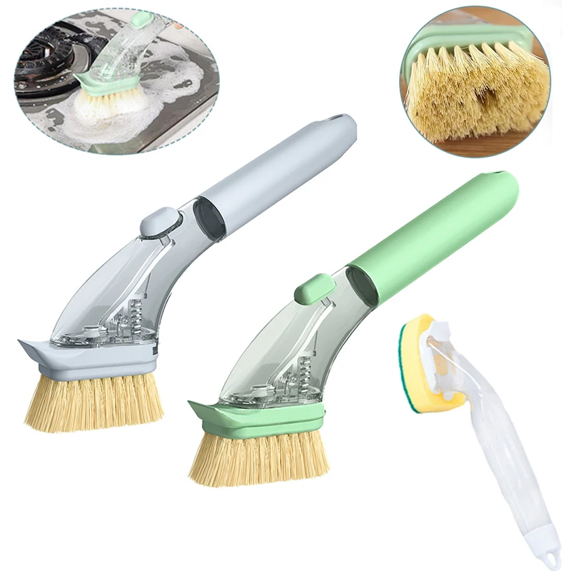 Kitchen Cleaning Brush Long Handle Cleaning Sponge Removable Brush Dispenser DishWashing Sponge Brush For Kitchen Tools
Kitchen Cleaning Brush Long Handle Cleaning Sponge Removable Brush Dispenser DishWashing Sponge Brush For Kitchen Tools