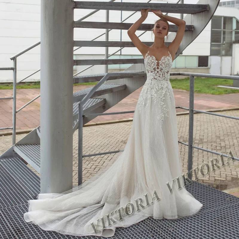 

Charming A-LINE Wedding Dresses For Women Sleeveless Sweetheart Bride 2023 Appliques Vestido De Novia Made To Order