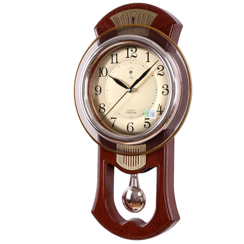 

Креативные современные настенные часы с маятником, винтажные тихие часы в стиле ретро для гостиной, 20 дюймов, электронные часы, настенные часы, декор SC47