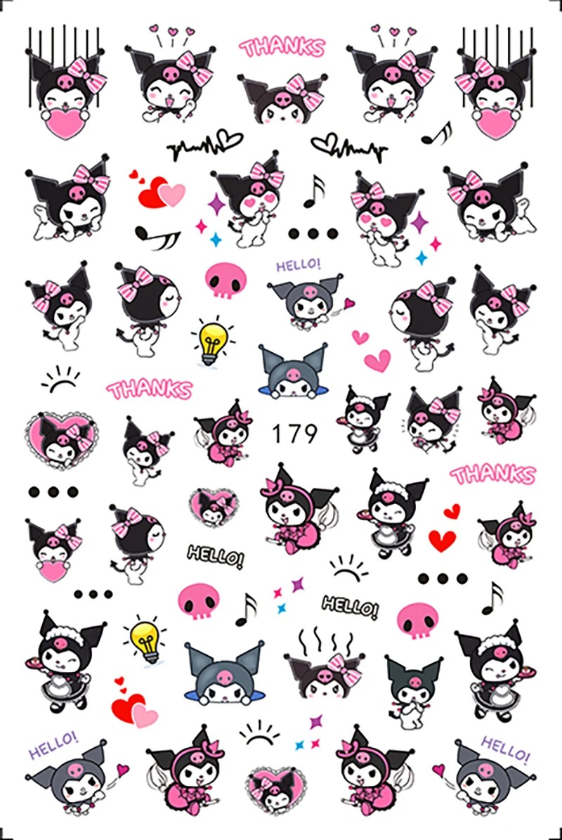 1PCS Cartoon Nail Stickers Nail Art Decorationsn New Cute Kuromi Kitty 3D Stickers Press on Nails Nail Decals Nail Supplies
1PCS Cartoon Nail Stickers Nail Art Decorationsn New Cute Kuromi Kitty 3D Stickers Press on Nails Nail Decals Nail Supplies