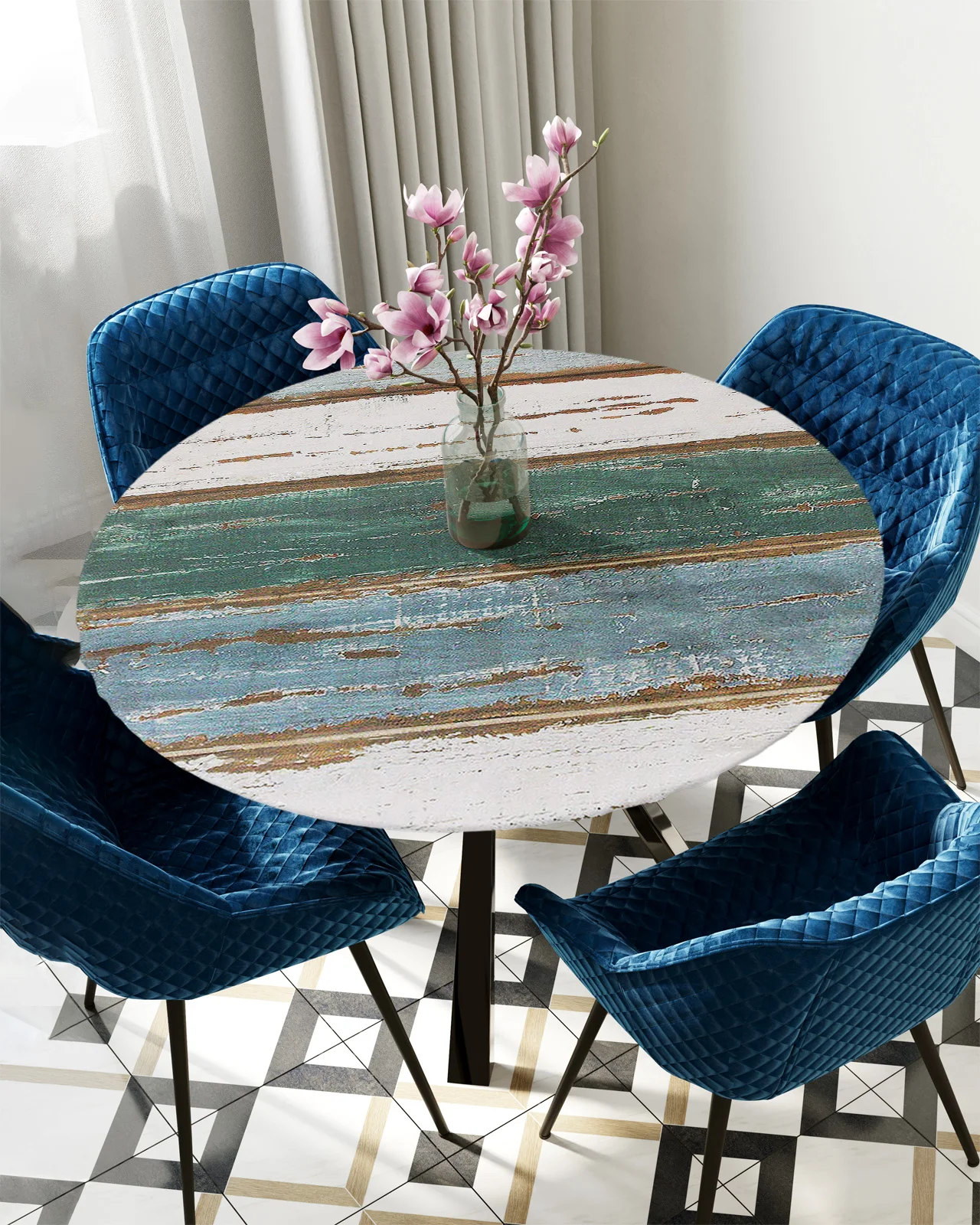 Vintage Farm Granary Wood Grain Green White Round Tablecloth Elastic Table Cover Waterproof Dining Table Decoration Accessorie
Vintage Farm Granary Wood Grain Green White Round Tablecloth Elastic Table Cover Waterproof Dining Table Decoration Accessorie