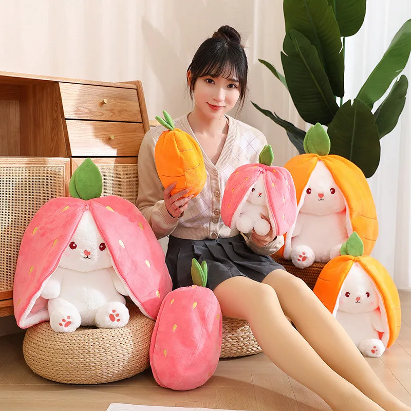 18cm Kawaii Fruit Transfigured Bunny Plush Toy Cute Carrot Strawberry Turn Into Rabbit Plush Toy Kids Birthday Christmas Gift
18cm Kawaii Fruit Transfigured Bunny Plush Toy Cute Carrot Strawberry Turn Into Rabbit Plush Toy Kids Birthday Christmas Gift