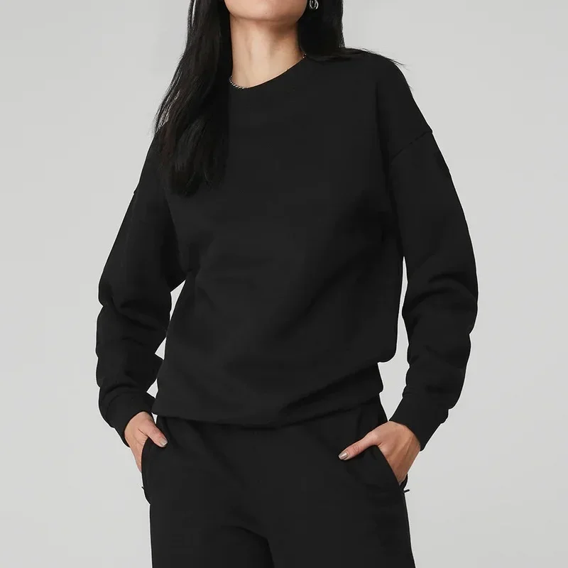 AL round neck sports casual hoodie spring style loose fashion lazy style cotton long sleeve women's blouse
AL round neck sports casual hoodie spring style loose fashion lazy style cotton long sleeve women's blouse
