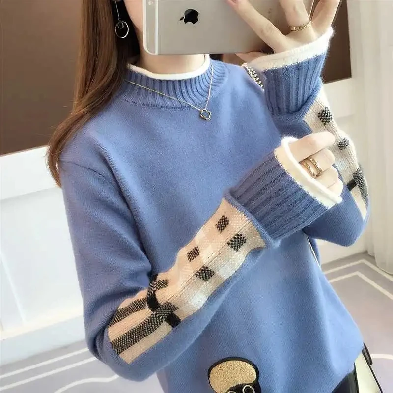 Women Knit Pullovers Fashion Autumn Winter Female Casual Round Neck Warm Sweater Ladies Thick Soft Knitting Sweaters W996
Women Knit Pullovers Fashion Autumn Winter Female Casual Round Neck Warm Sweater Ladies Thick Soft Knitting Sweaters W996