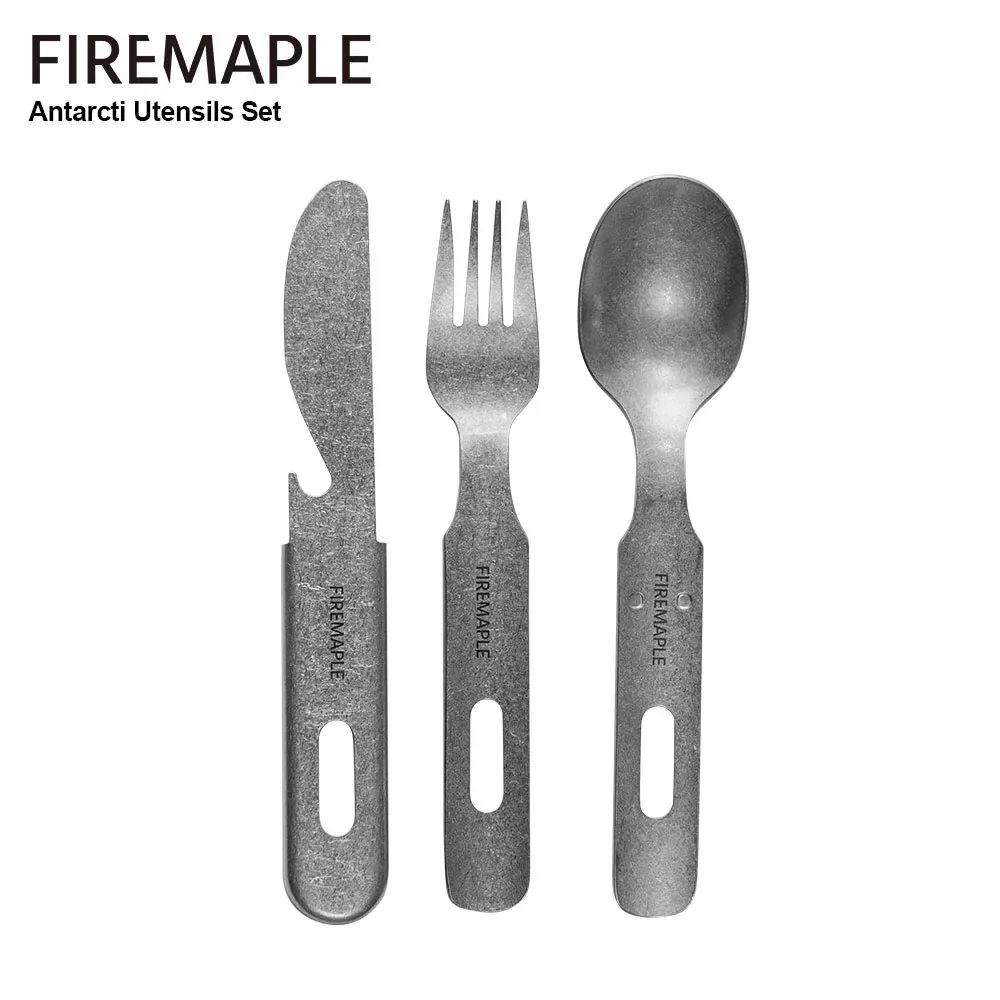 

Набор посуды Fire-Maple Antarcti 3 в 1, вилка, нож, ложка, столовая посуда из нержавеющей стали 304, портативные столовые приборы для кемпинга и готовки