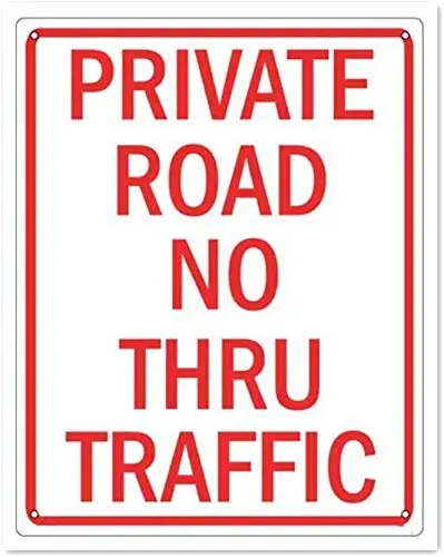 Jesiceny Great Tin Sign Aluminum Private Road No Thru Traffic Outdoor & Indoor Sign Wall Decoration 12x8 INCH
Jesiceny Great Tin Sign Aluminum Private Road No Thru Traffic Outdoor & Indoor Sign Wall Decoration 12x8 INCH