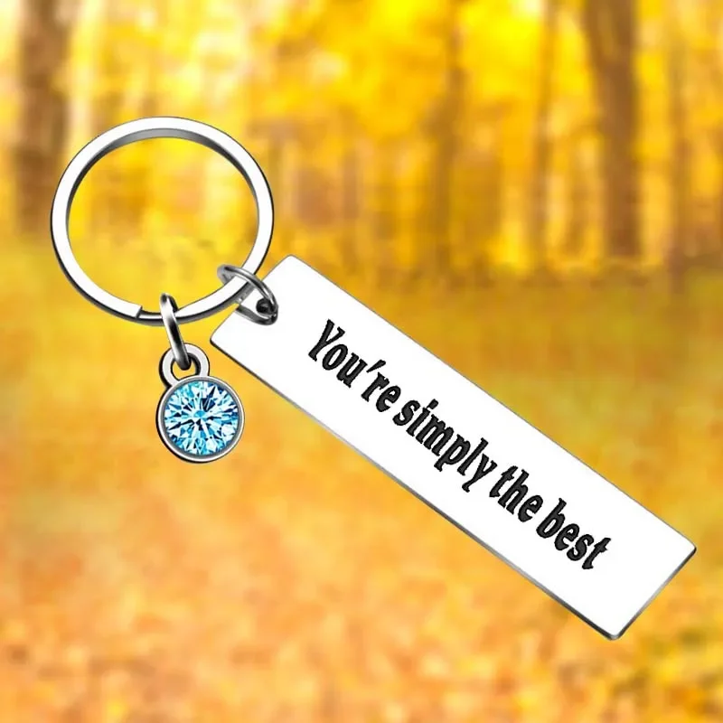 

You're Simply The Best Keychain Valentine's Day Key Chain Pendant Jewelry Friend Boyfriend Girlfriend Husband Wife gift