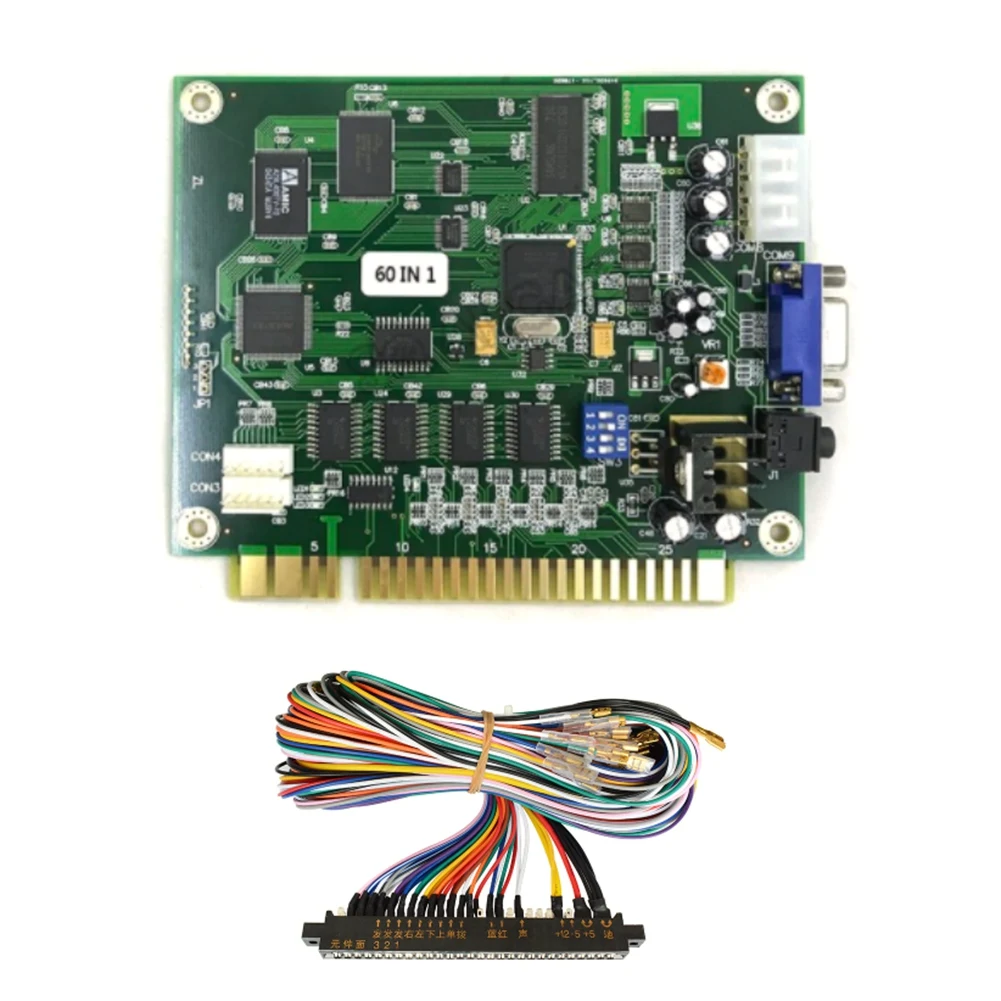 60 in 1 Multicade PCB Board Arcade Game Board with 28P Cable VGA Output Arcade Game Board Horizontal for Jamma Arcade
60 in 1 Multicade PCB Board Arcade Game Board with 28P Cable VGA Output Arcade Game Board Horizontal for Jamma Arcade