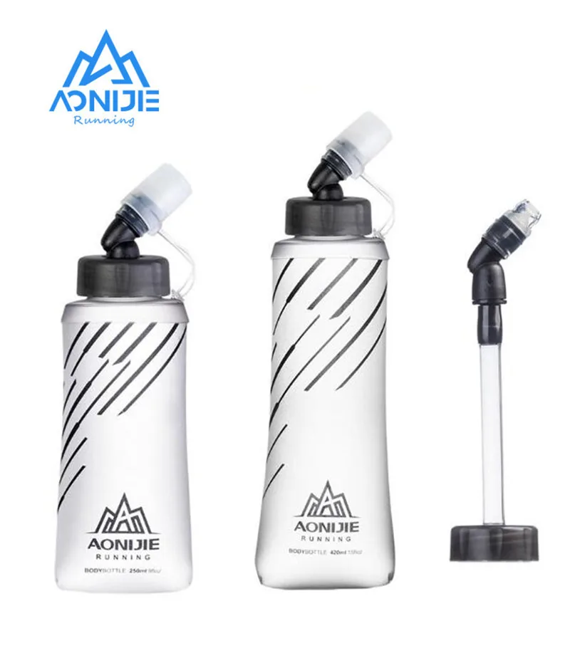 

AONIJIE SD21 Foldable Soft Flask Hydration 250ml 500ml Water Bladder BPA Free Water Bottle for Running Marathon Cycling Trail