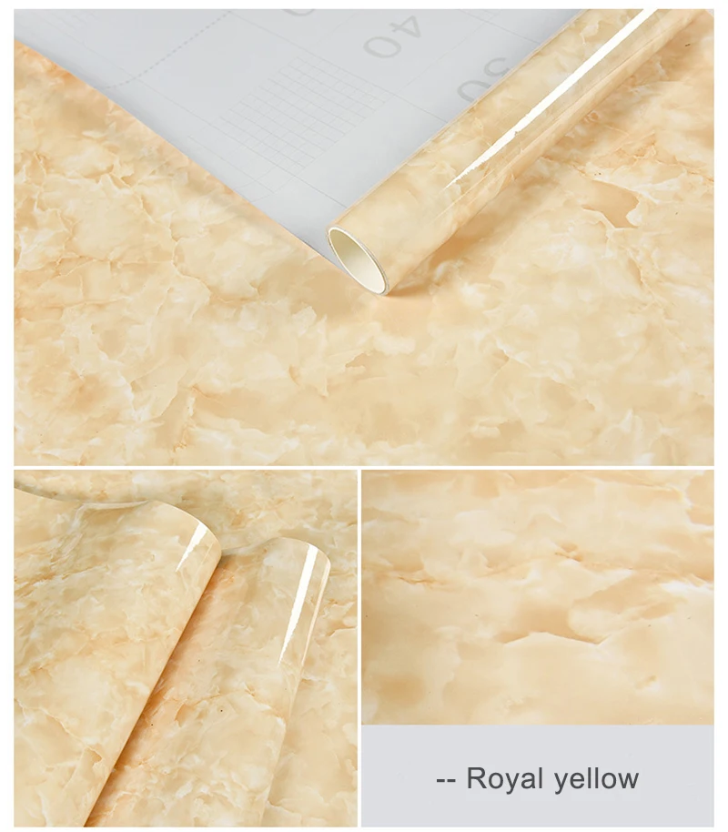 Waterproof Marble Vinyl Film Self Adhesive Wallpaper for Bathroom Kitchen Cupboard Countertops Contact Paper Home Decor Stickers Waterproof Marble Vinyl Film Self Adhesive Wallpaper for Bathroom Kitchen Cupboard Countertops Contact Paper Home Decor Stickers