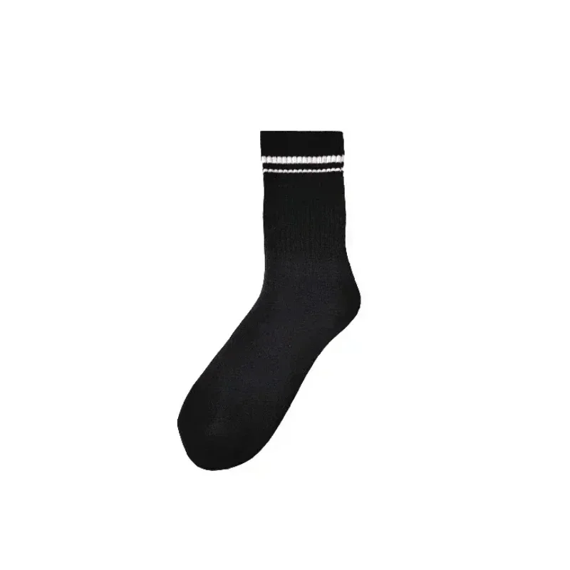 

LO Unisex Yoga Stockings Classic Stripes Mid-tube Four Seasons Calf Socks Basketball Tennis Football Sports Casual Socks