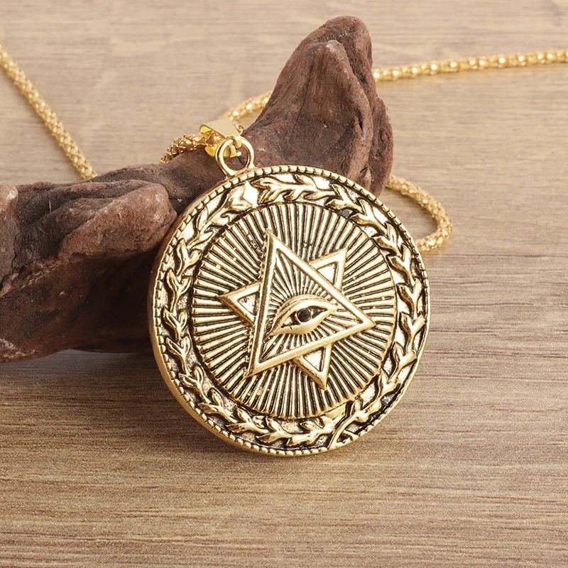 Personality Creative Illuminati All Seeing Eye Pendant Necklace Premium Charm Accessories Punk Hip Hop Gifts for Men and Women
Personality Creative Illuminati All Seeing Eye Pendant Necklace Premium Charm Accessories Punk Hip Hop Gifts for Men and Women
